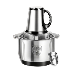 京严绞肉机家用电动搅拌机婴儿辅食机料理机小型商用大容量不锈钢杯多功能饺子肉馅搅碎肉机绞馅打蒜器 精钢碗【可调粗细+极速绞肉】 2L 不塞肉不卡刀丨可拆易清洗