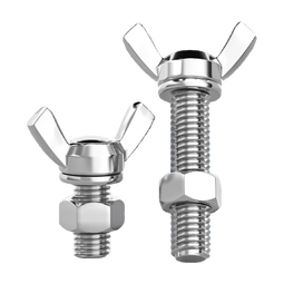 天卓五金304/201/316不锈钢蝶形螺丝蝴蝶型羊角手拧螺钉六角螺母组合套装 以下为【304不锈钢防生锈】