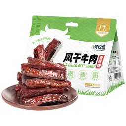 1号牧场 风干牛肉散称约400g 香辣 稍软 肉干肉脯 休闲零食 