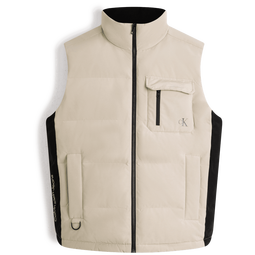 Calvin KleinJeans【三防】秋冬男士ck滑雪防风防水防污防渍羽绒马甲J325497 PED-象牙灰 S