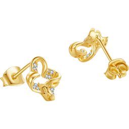 周六福S925银耳钉女纽结四叶草耳饰生日礼物J0913994 一对