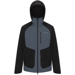 波司登（BOSIDENG）25新【叠变】鹅绒机能冲锋衣羽绒服男女同款三合一外套B250331360 黑色/稀有灰 XS 155/80A 体重约100斤以内