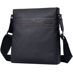 暇步士（Hush Puppies） 单肩包男斜挎包男包休闲时尚牛皮商务背包竖款公文包生日礼物