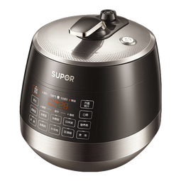 苏泊尔（SUPOR）0涂层精钢电压力锅 家用5升大容量不锈钢电饭煲电高压锅 2-6人用智能电饭锅 11大功能高压炖煮 0氟内胆【一锅配双球釜内胆】 5L
