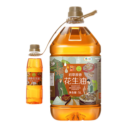 初萃【2025年新榨】中粮 食用油 原香花生油5.22L 物理压榨一级植物油 原香花生油 5.22L*1桶