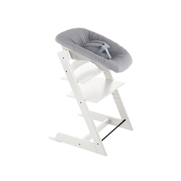 Stokke成长椅六件套宝宝TT餐椅儿童多功能家用餐桌椅婴儿餐椅可坐可躺 六件套含赠坐垫-白色-同色护栏
