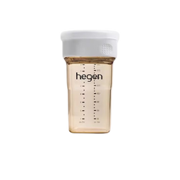 HEGEN海格恩学饮杯1岁以上240ml儿童PPSU多功能嘬口杯广口直饮喝水杯白