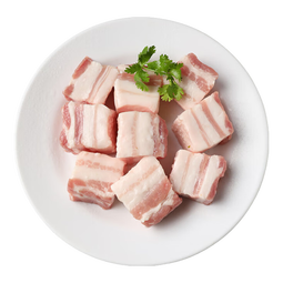 郯润食品 黑猪去皮五花肉块4斤/袋 冷冻去皮五花肉生鲜红烧酱卤食材