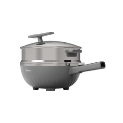 美的（Midea）电炒锅5.5升不粘锅一体插电多功能铁锅蒸锅电煮锅火锅家用多用途锅炒菜锅上蒸下煮电热锅国家补贴 5.5L 大容量304蜂窝晶盾【行业爆款】