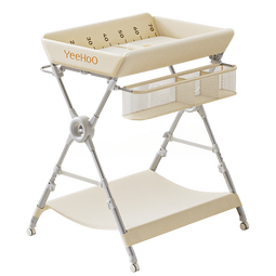 英氏（YEEHOO）尿布台新生婴儿护理台宝宝换衣按摩抚触洗澡可折叠移动婴儿床