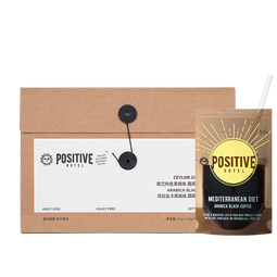 POSITIVE HOTELph地中海咖啡速溶黑咖啡冻干美式便携袋装黄金亚麻籽1盒 邓为咖啡