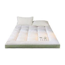 雅鹿床垫褥子1.5x2米家用单双人加厚榻榻米软垫租房专用打地铺床睡垫 负离子-皎月白【厚约6cm】 双人床：150*200cm【久睡不塌】