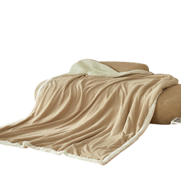 一默毛毯秋冬办公室午睡毯居家沙发盖毯加厚保暖双面绒蝴蝶法兰绒毯子 咖棕（多用途绒毯） 150*200cm（单人盖毯）