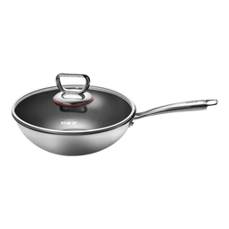 好管家炒锅不粘锅燃气电磁炉专用炒菜锅纯有钛无涂层不粘锅32cm 真钛0涂层不粘炒锅 32cm