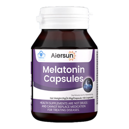 AIERSUN美国品牌 Aiersun 佳洪牌褪黑素胶囊维生素B6改善睡眠 60粒/瓶 一瓶