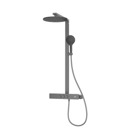 科勒（KOHLER）数显恒温淋浴花洒套装雨神37963大置物台巨幕顶喷 暮光灰按键控制