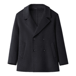 HLA海澜之家大衣男轻商务经典系列纯羊毛保暖外套男冬HWDAW4W001A