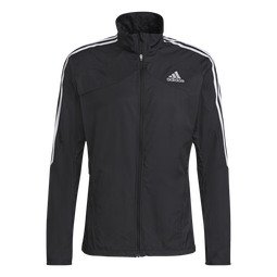 adidas简约三条纹跑步运动立领夹克外套男装秋季阿迪达斯官方   黑色/白（推荐选大一码）   XS