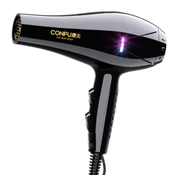 康夫（CONFU）电吹风机家用大功率2200W冷热风专业发廊级理发店恒温吹风筒机KF-8953 【家用发廊】大风力速干专业款 黑金