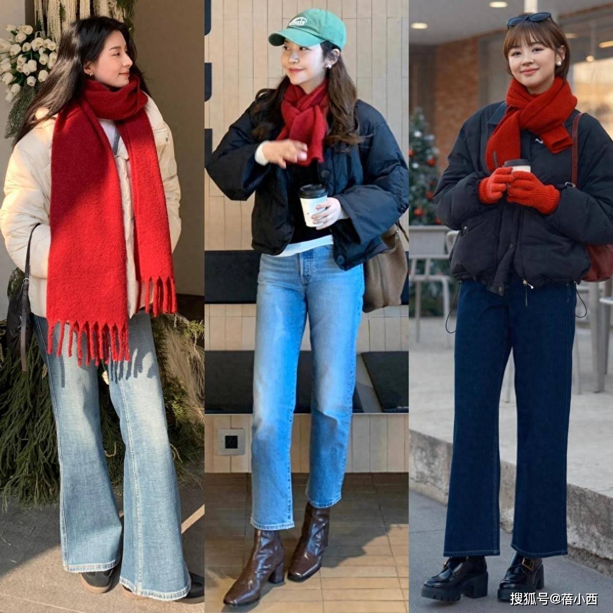 入冬后才发现：满大街都是“羽绒服+牛仔裤”，保暖又时髦！