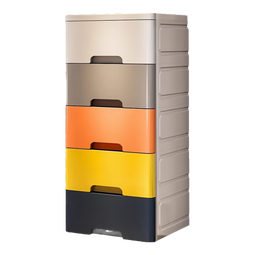 浴室边柜加厚夹缝收纳柜抽屉式窄柜塑料厨房置物架卫生间储物柜 20面宽-4层【缤纷】4层