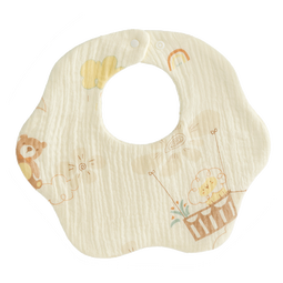 贝肽斯口水巾婴儿围嘴新生儿宝宝纯棉a类防水防吐奶饭兜围兜 2条装【4层柔纱呵护】萌兔鸭 26×24cm-7A抗菌