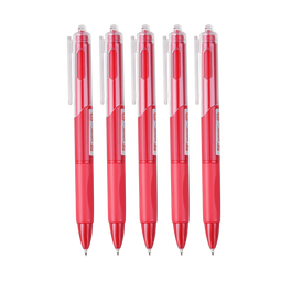 真彩（TRUECOLOR）刷题笔小红笔ST笔尖按动红色0.5mm中性笔速干顺滑学生考试专用笔纠错笔水笔热门商品5支/盒ZC110