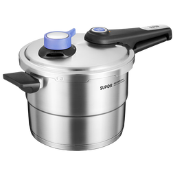 苏泊尔高压锅燃气快煮六重防爆304不锈钢压力锅电磁炉通用家用蓝眼系列 直径22cm【6L适合2-4人】 22cm