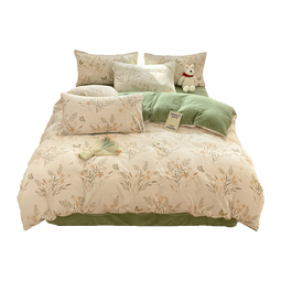 名创优品（MINISO）牛奶绒四件套床上用品加绒加厚床单被套200x230cm1.5/1.8米