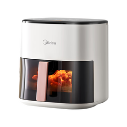 美的（Midea）空气炸锅 家用AI智能烹饪免翻面 全自动微蒸汽嫩烤 可视大视窗 大容量升级金属内腔　 【智能烹饪】可视免翻面KZC5388 5.3L