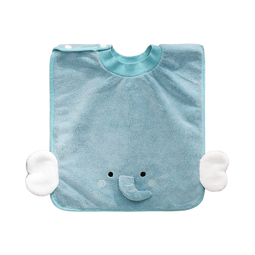 贝肽斯口水巾婴儿洗漱巾儿童刷牙防水围兜漱口巾不湿衣毛巾洗脸巾 利维亚象-单面 【升级7A抗菌】