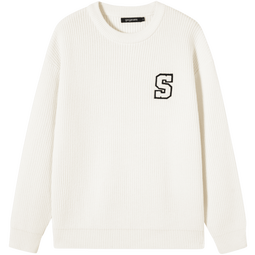 gxg.jeans男装 2024年冬季毛巾绣字母毛衣圆领针织衫 4色可选 白色 165/S