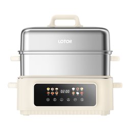 LOTOR徕多电蒸锅电煮锅炖蒸煮一体0涂层304不锈钢多功能锅大容量电锅上蒸下煮电热火锅自动断电家用蒸锅 17L 大容量【0涂层304不锈钢】
