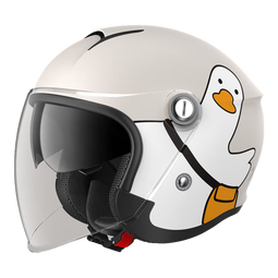 两只小蜜蜂电动车头盔男女士四季通用高清双镜防风电瓶摩托车3/4盔新国标A类3C安全帽 卡其色【内外双镜】hello鸭 均码