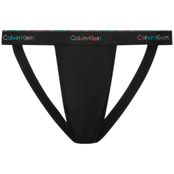 Calvin Klein内衣25男士炫彩腰边ck轻薄弹力潮流性感黑色镂空三角裤双丁裤男 UB1-太空黑 1条 S