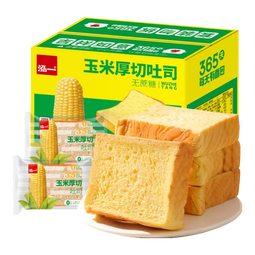 泓一玉米厚切吐司面包 健康早餐0添加蔗糖切片饱腹代餐 玉米厚切吐司400g