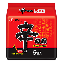 农心辛拉面方便面经典泡面拉面袋装速食面韩式风味多口味多连包 辛拉面5连包