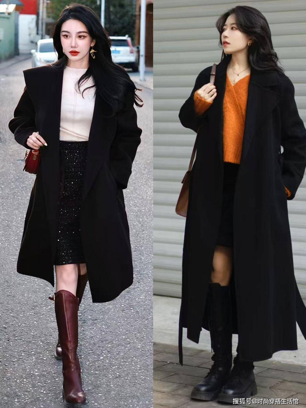降温才发现，大衣下面尽量别配打底裤、高跟鞋，这样穿更时髦高级