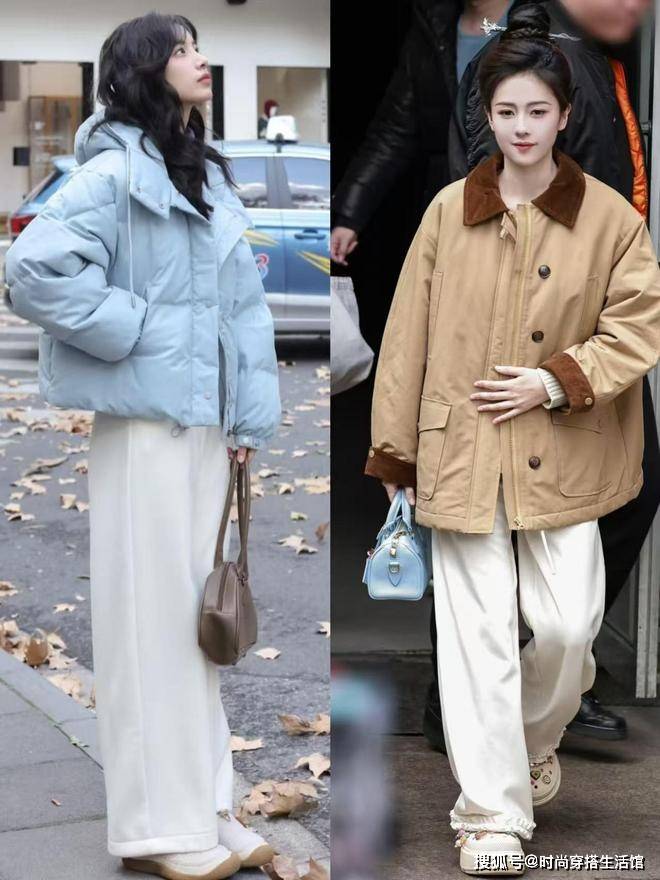 今年冬天的“白裤子”太火了，这样穿时髦又显高，照抄作业学起来