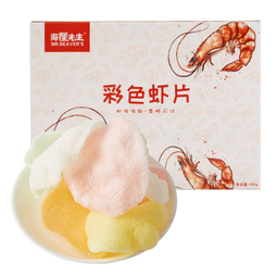 海狸先生 生虾片自己炸油炸龙虾片彩色怀旧童年膨化食品网红零食 彩色虾片*3袋150g