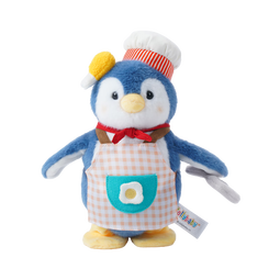 jollybaby儿童毛绒玩具电子宠物企鹅玩偶婴儿安抚陪伴节日生日礼物厨师蓝色