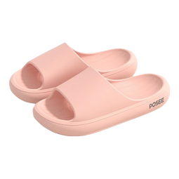 朴西防滑拖鞋女家居室内家用2025新款情侣女士厚底踩屎感夏季浴室凉拖 浅粉 35-36