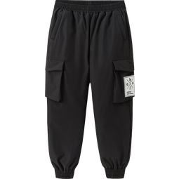 巴拉巴拉童装儿童裤子男童女童长裤冬季中大童羽绒裤宽松 黑色90001-灰鸭绒 120 cm