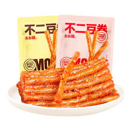 乡乡嘴不二豆卷豆筋辣条麻辣味零食素食豆腐干制品休闲豆皮豆干 酱香味 20g/包*5包+香辣味 20g/包*5包