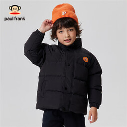 大嘴猴（paul frank）童装冬季棉服2025秋冬款中大童舒适保暖时尚男女童外套 黑色 110