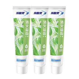 冷酸灵牙膏清火护齿护龈清新口气舒爽口感抗敏感牙膏 清火益齿薄荷味*3