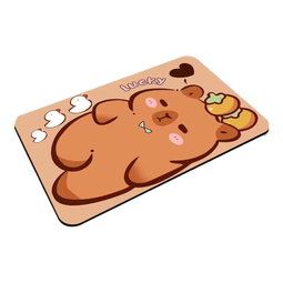 浴室硅藻泥卡通吸水卡皮巴拉地垫家用卫生间卧室耐脏防滑加厚脚垫 卡皮巴拉休息-硅藻泥 45*70cm