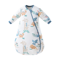 贝肽斯肽柔婴儿睡袋秋冬儿童防踢被恒温一体感温标识四季宝宝防惊跳包被 春秋双层-感温(20-26℃)飞驰 S码 55-70cm(建议0-9个月)