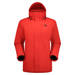 伯希和（Pelliot）[赤焰]户外抓绒三合一冲锋衣男女防风防水夹克外套115301063红XL