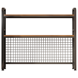 富禾桌面书架简约桌上置物架办公储物架饰物架电脑桌一体书架子 【单层】橡木色55cm